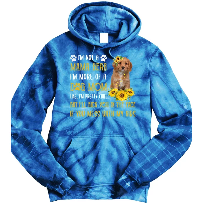 Sunflower Cavapoo Mom Mothers Day Dog Mom Gift Tie Dye Hoodie