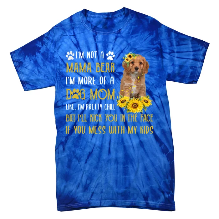 Sunflower Cavapoo Mom Mothers Day Dog Mom Gift Tie-Dye T-Shirt