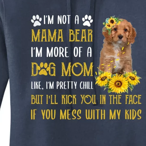 Sunflower Cavapoo Mom Mothers Day Dog Mom Gift Women's Pullover Hoodie