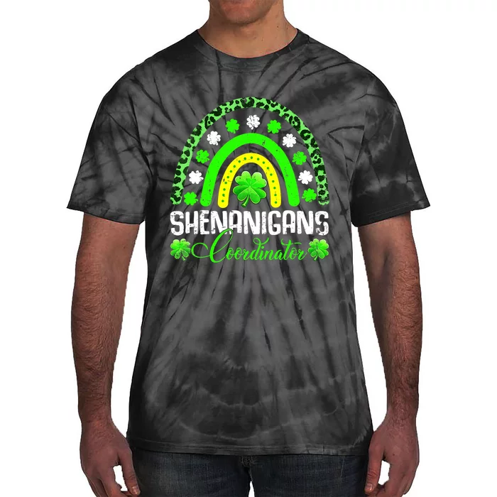 Shenanigans Coordinator Matching Teacher St Patrick's Day Tie-Dye T-Shirt