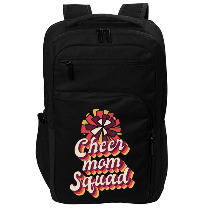 S Cheer Mom Squad Gift Pom Pom Retro Cheerleader Funny Gift Impact Tech Backpack