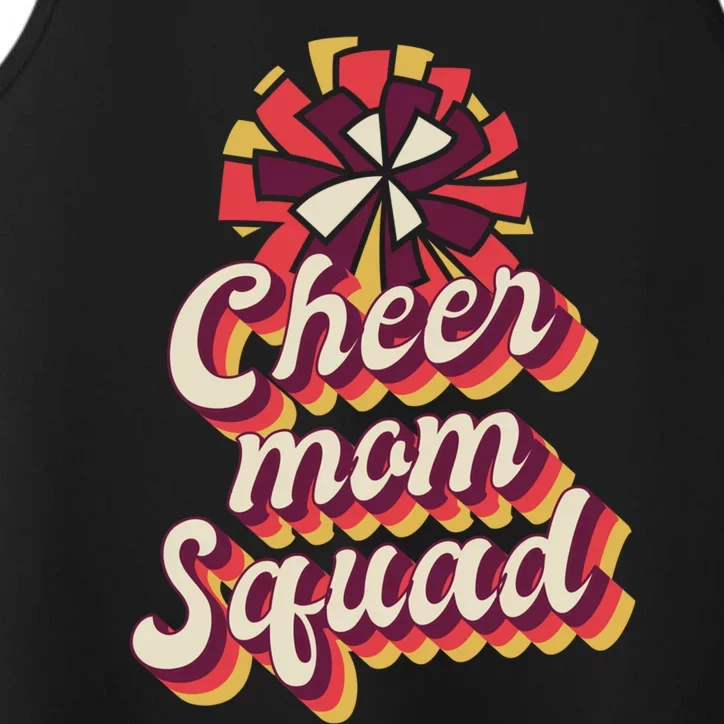 S Cheer Mom Squad Gift Pom Pom Retro Cheerleader Funny Gift Performance Tank