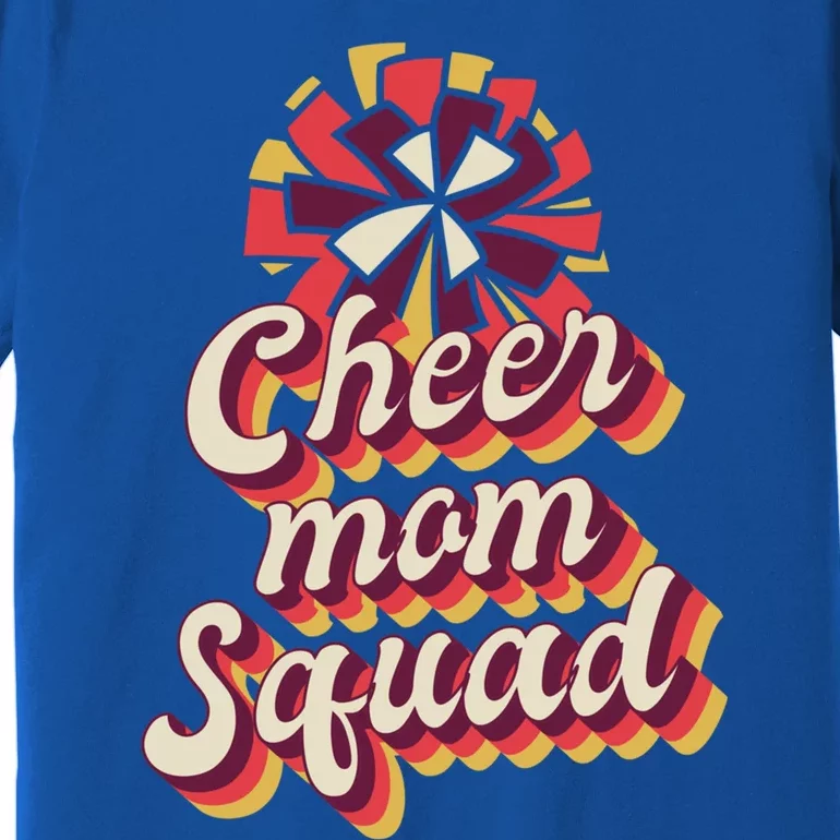 S Cheer Mom Squad Gift Pom Pom Retro Cheerleader Funny Gift Premium T-Shirt