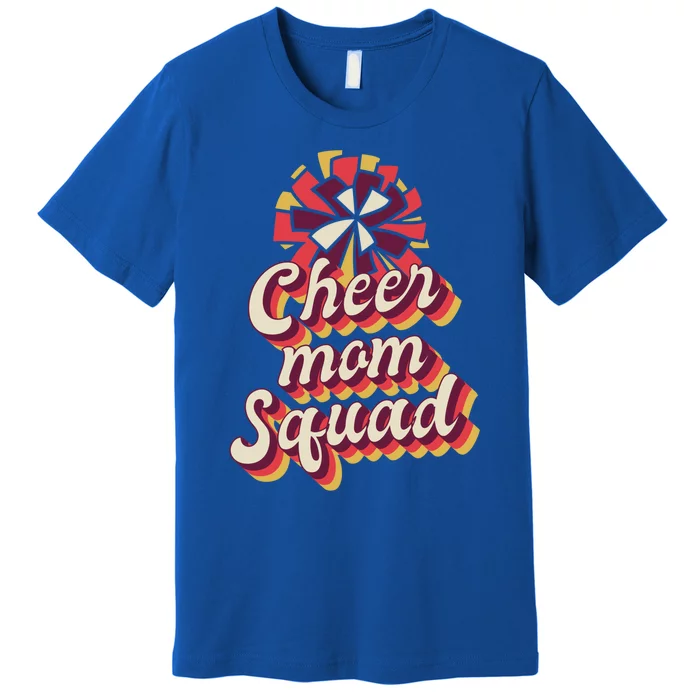 S Cheer Mom Squad Gift Pom Pom Retro Cheerleader Funny Gift Premium T-Shirt