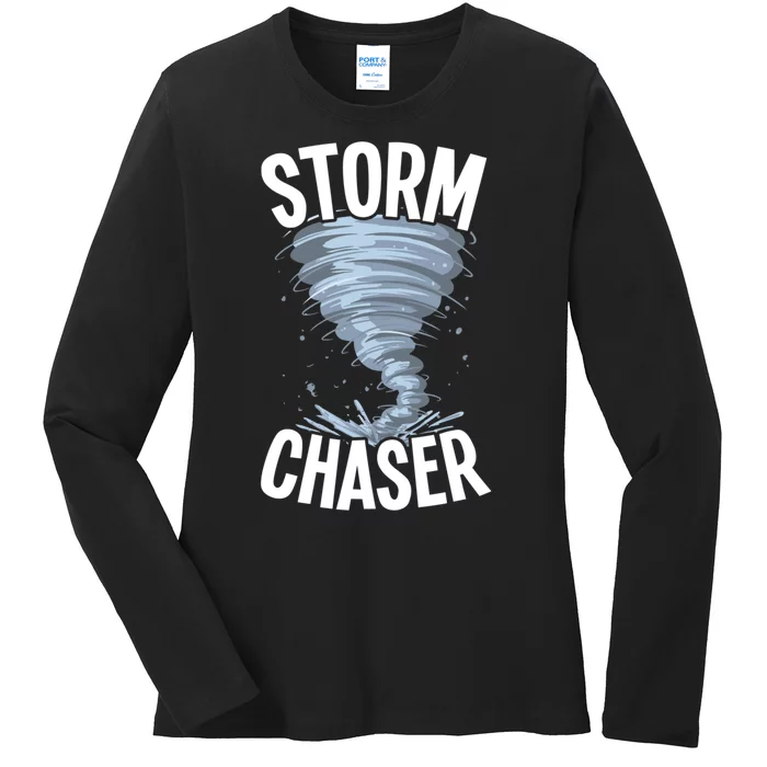 Storm Chaser Meteorologists Meteorology Ladies Long Sleeve Shirt