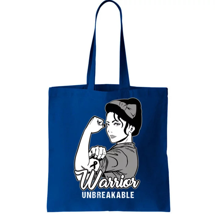 Skin Cancer Melanoma Unbreakable Warrior Gift Tote Bag