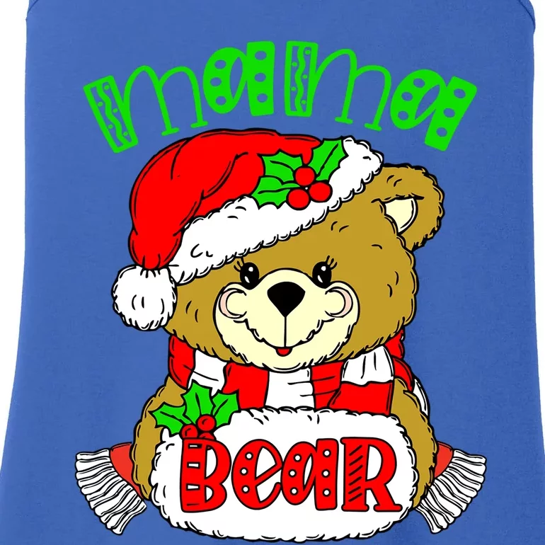 Santa Claus Mama Bear Christmas Pajama Matching Family Great Gift Ladies Essential Tank