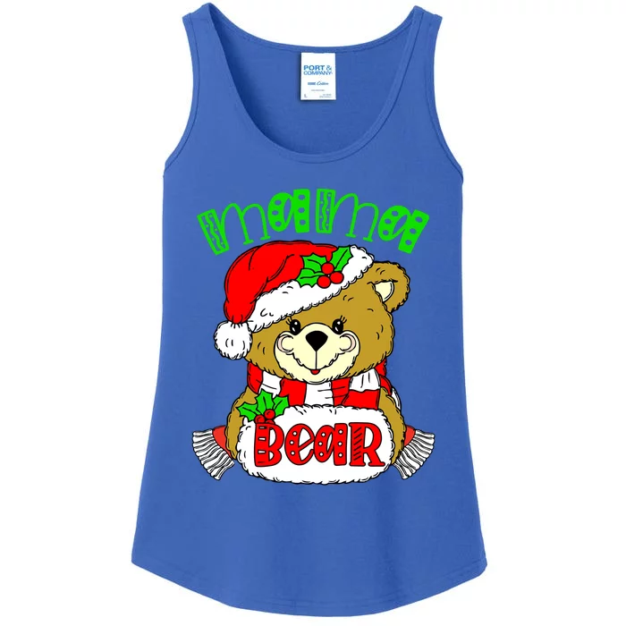 Santa Claus Mama Bear Christmas Pajama Matching Family Great Gift Ladies Essential Tank