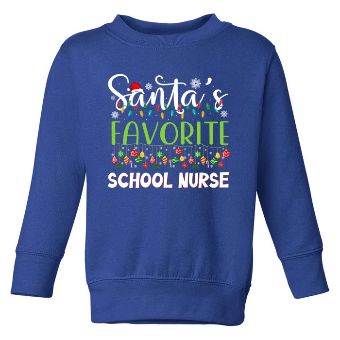 Santa Claus Merry Christmas Santas Favorite School Nurse Gift Toddler Sweatshirt