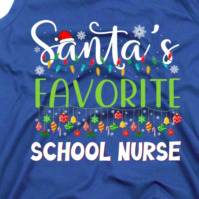 Santa Claus Merry Christmas Santas Favorite School Nurse Gift Tank Top