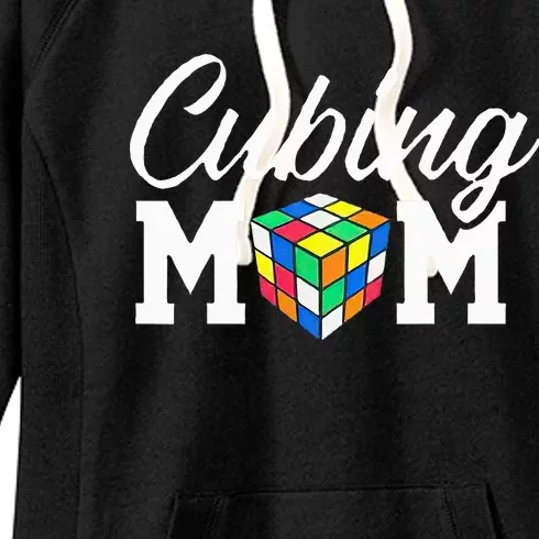 Speed Cube Mom Cuber Puzzle Cubing Mother Women's Fleece Hoodie