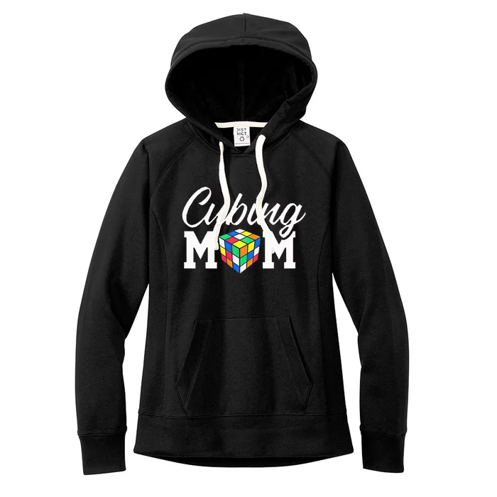 Speed Cube Mom Cuber Puzzle Cubing Mother Women's Fleece Hoodie