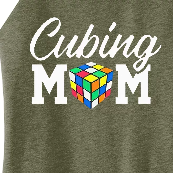 Speed Cube Mom Cuber Puzzle Cubing Mother Women’s Perfect Tri Rocker Tank