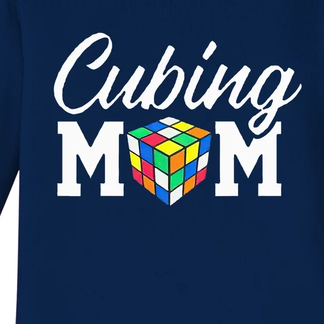 Speed Cube Mom Cuber Puzzle Cubing Mother Baby Long Sleeve Bodysuit