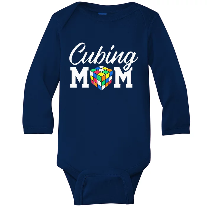 Speed Cube Mom Cuber Puzzle Cubing Mother Baby Long Sleeve Bodysuit