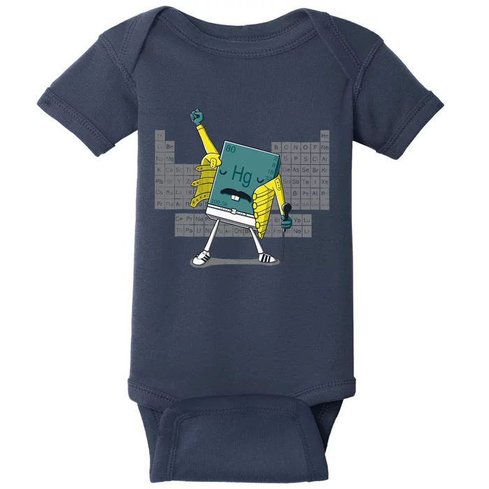 Science Chemistry Mercury Rock Meme Queen Lol Parody Freddie Baby Bodysuit