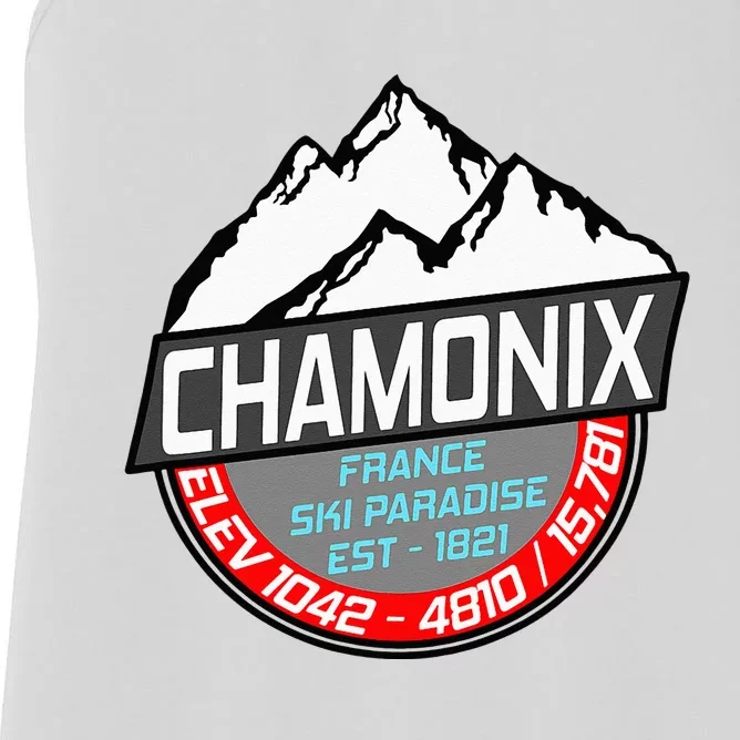 Ski Chamonix Mont Blanc France Skiing Paradise Women's Racerback Tank