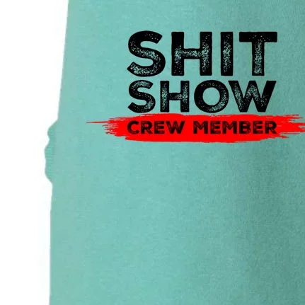 Show Crew Member Funny Text Red Black Doggie 3-End Fleece Hoodie