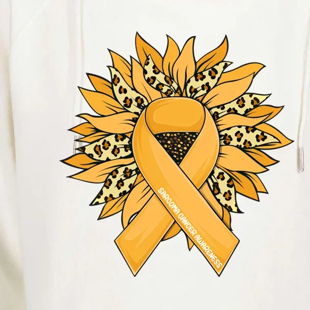 Sarcoma Cancer Meaningful Gift Sunflower Sarcoma Cancer Awareness Gift Womens Funnel Neck Pullover Hood