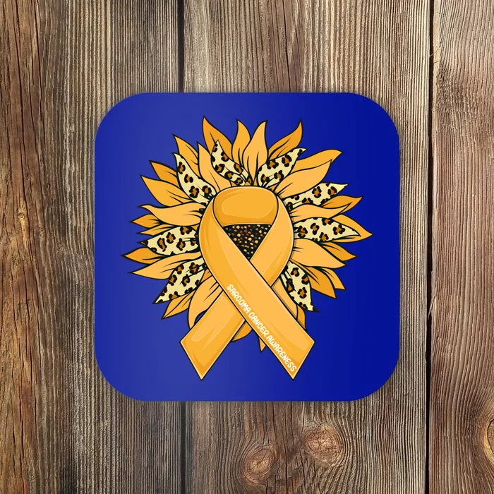 Sarcoma Cancer Meaningful Gift Sunflower Sarcoma Cancer Awareness Gift Coaster