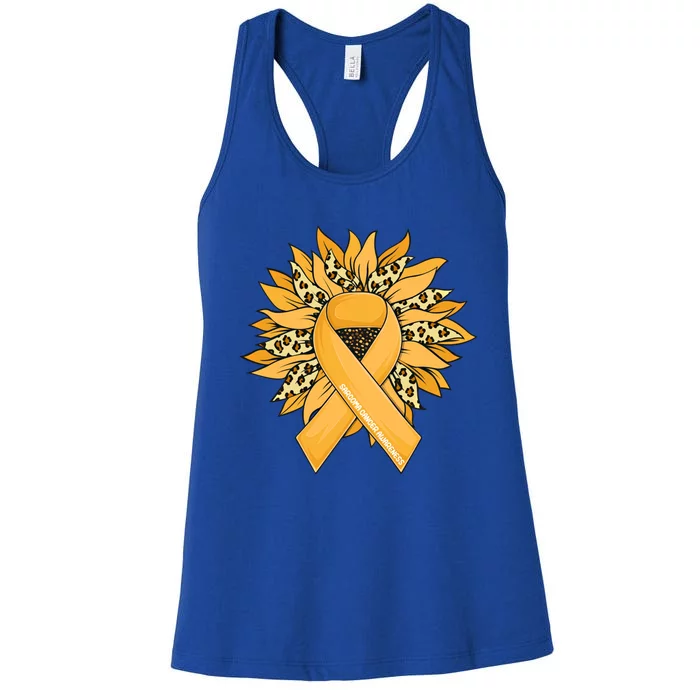 Sarcoma Cancer Meaningful Gift Sunflower Sarcoma Cancer Awareness Gift Women's Racerback Tank