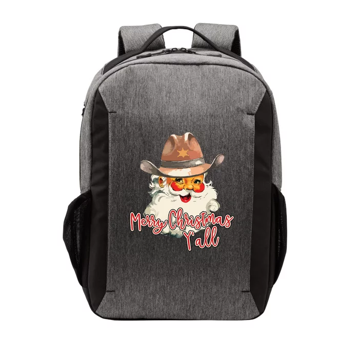 Santa Claus Merry Christmas Yall Western Country Cowboy Vector Backpack