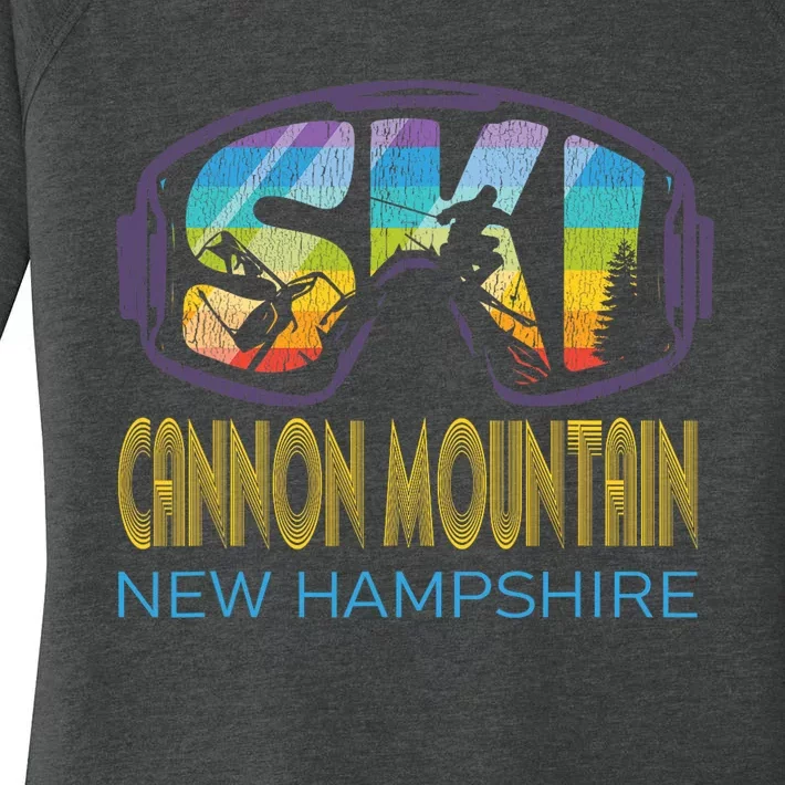 Ski Cannon Mountain New Hampshire Skiing Vacation Women's Perfect Tri Tunic Long Sleeve Shirt