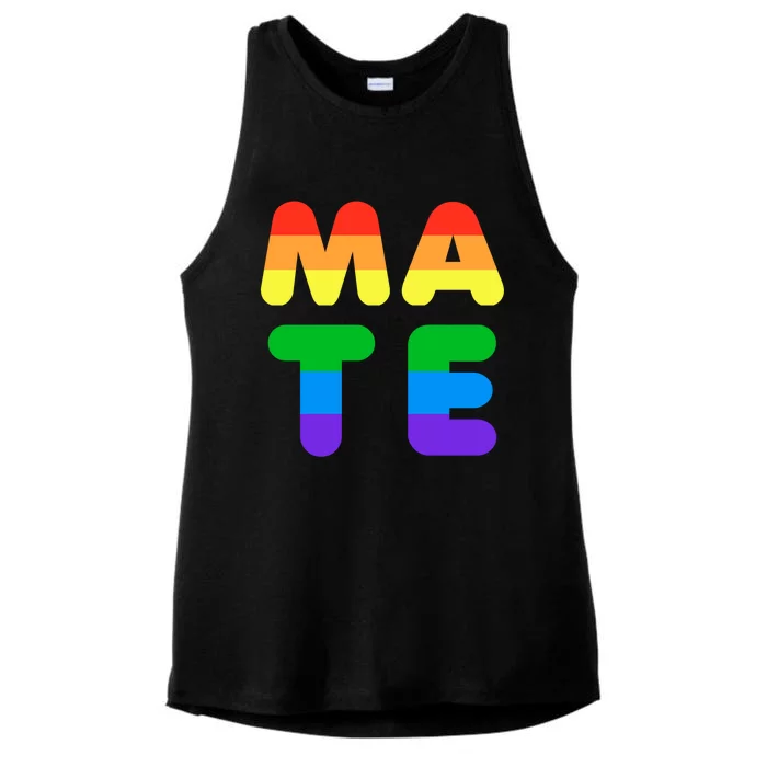 Soulmate Cute Matching Valentines Day Outfit For Gay Couple Gift Ladies Tri-Blend Wicking Tank