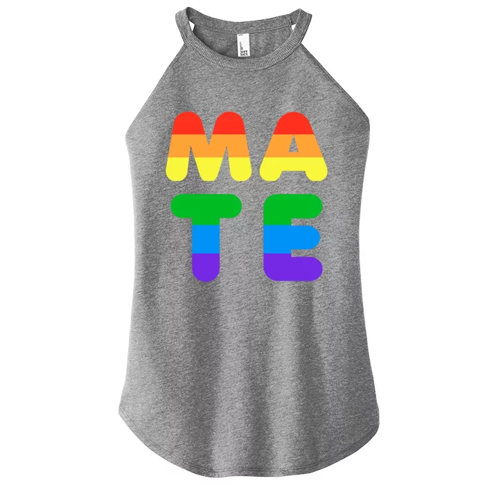 Soulmate Cute Matching Valentines Day Outfit For Gay Couple Gift Women’s Perfect Tri Rocker Tank