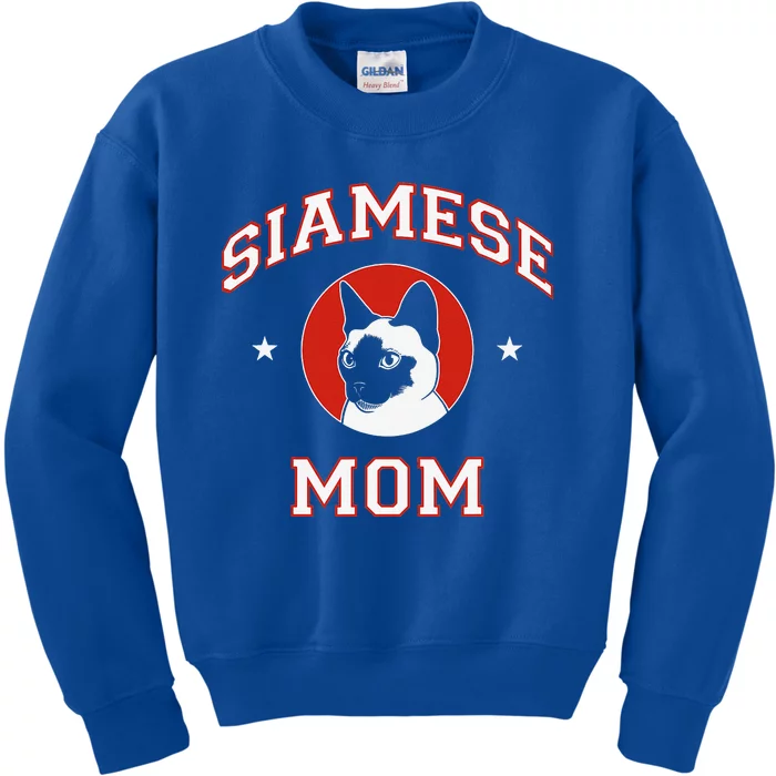 Siamese Cat Mom Kids Sweatshirt