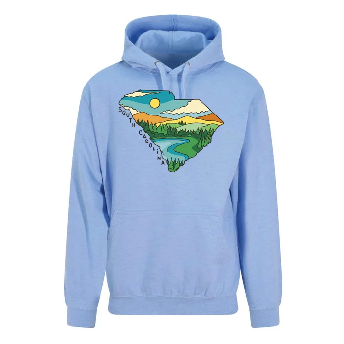 South Carolina Map Unisex Surf Hoodie