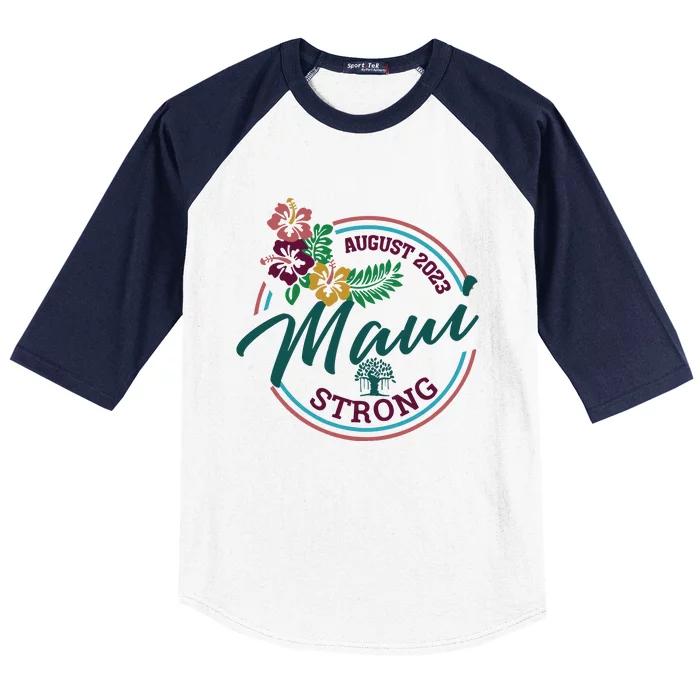 Supportive Colorful Maui Strong Lahaina Banyan Tree Baseball Sleeve Shirt