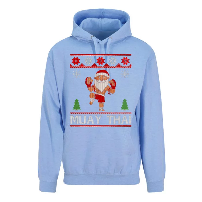 Santa Claus Muay Thai Training Christmas Ugly Meaningful Gift Unisex Surf Hoodie