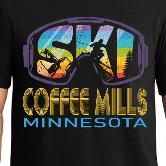 Ski Coffee Mills Minnesota Skiing Vacation Gift Pajama Set