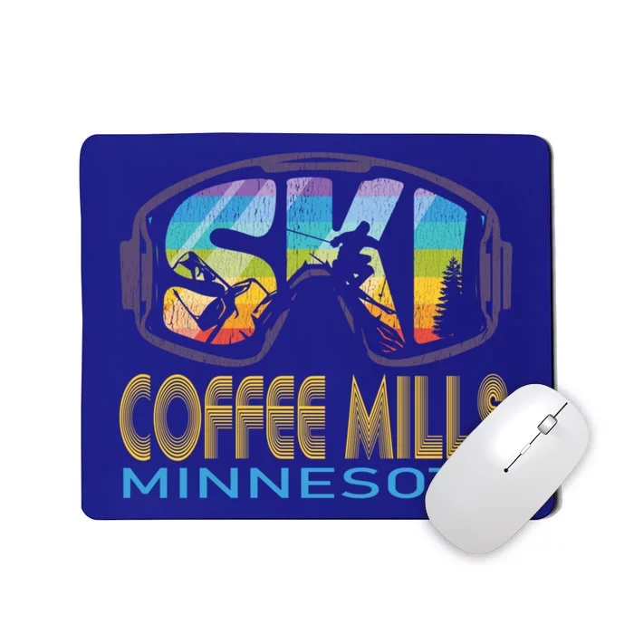 Ski Coffee Mills Minnesota Skiing Vacation Gift Mousepad