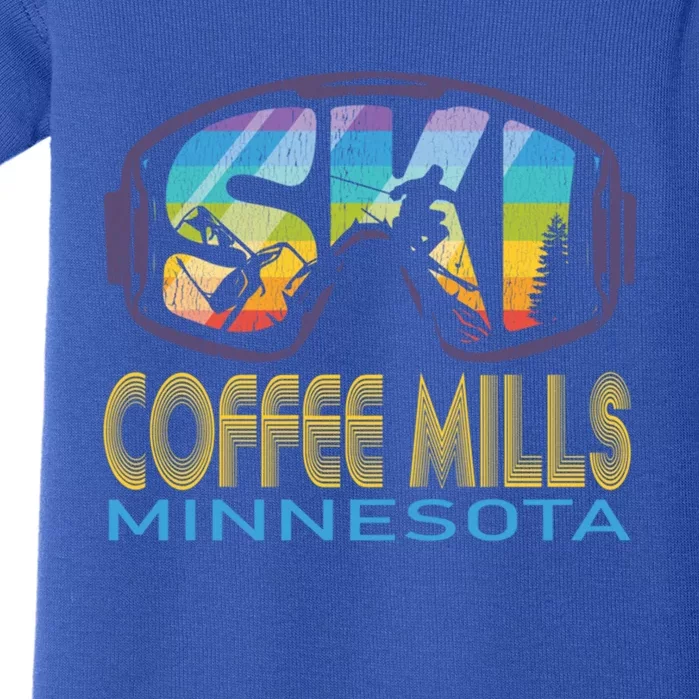 Ski Coffee Mills Minnesota Skiing Vacation Gift Baby Bodysuit