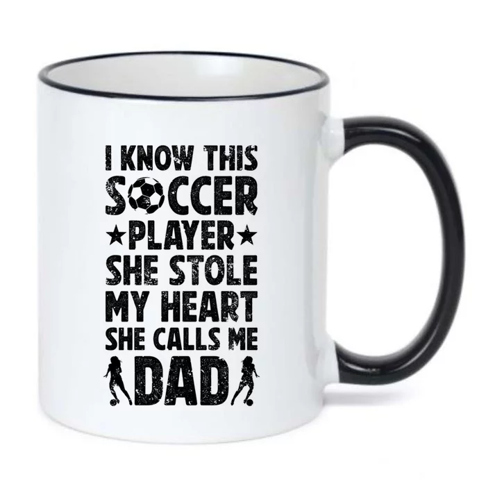 She Calls Me Dad Of A Soccer Player Father Soccer Dad Gift Black Color Changing Mug