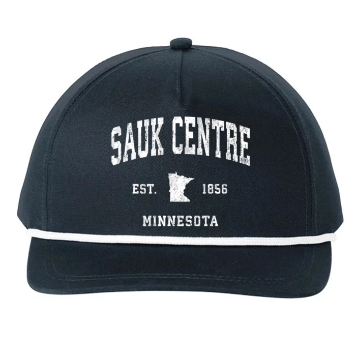 Sauk Centre Minnesota Mn Vintage Athletic Snapback Five-Panel Rope Hat