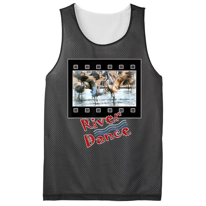 Sandhill Crane Migration Photograph River Dance Mesh Reversible Basketball Jersey Tank