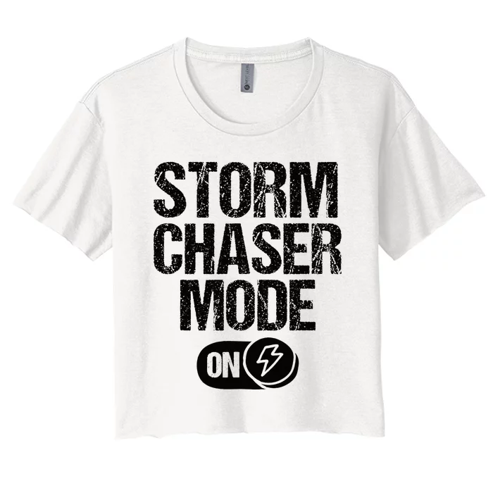 Storm Chaser Meteorologist Storm Chasing Women's Crop Top Tee