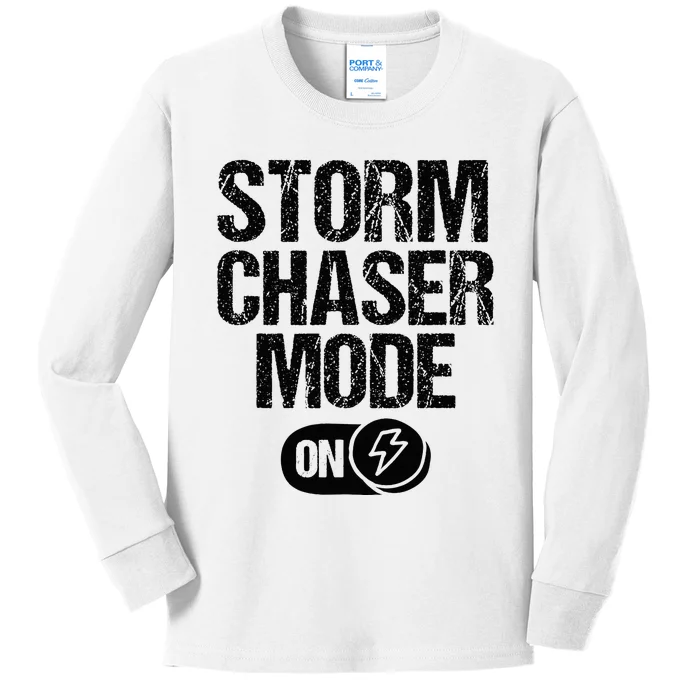 Storm Chaser Meteorologist Storm Chasing Kids Long Sleeve Shirt