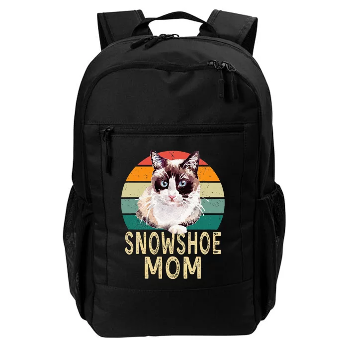 Snowshoe Cat Mom Retro Vintage Funny I Love My Cat Daily Commute Backpack