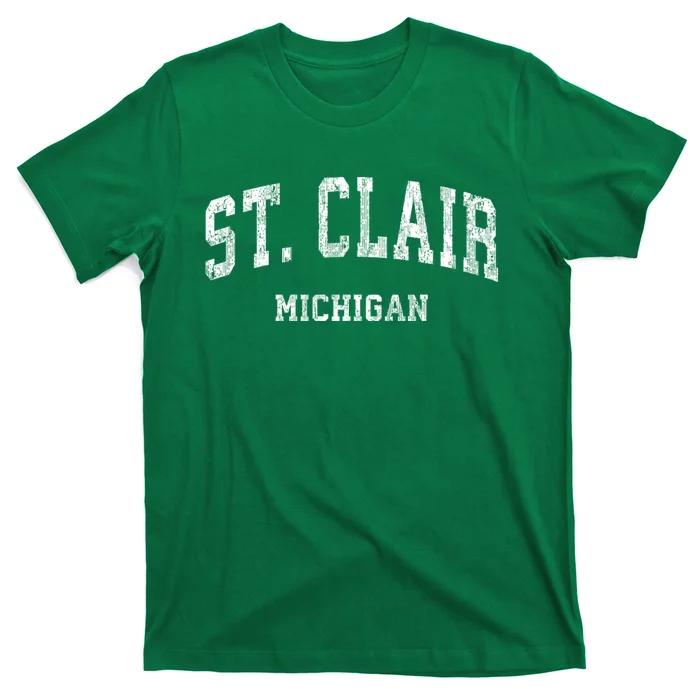 St. Clair Michigan Mi Vintage Varsity Sports Design T-Shirt