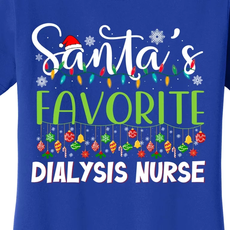 Santa Claus Merry Christmas SantaS Favorite Dialysis Nurse Gift Women's T-Shirt