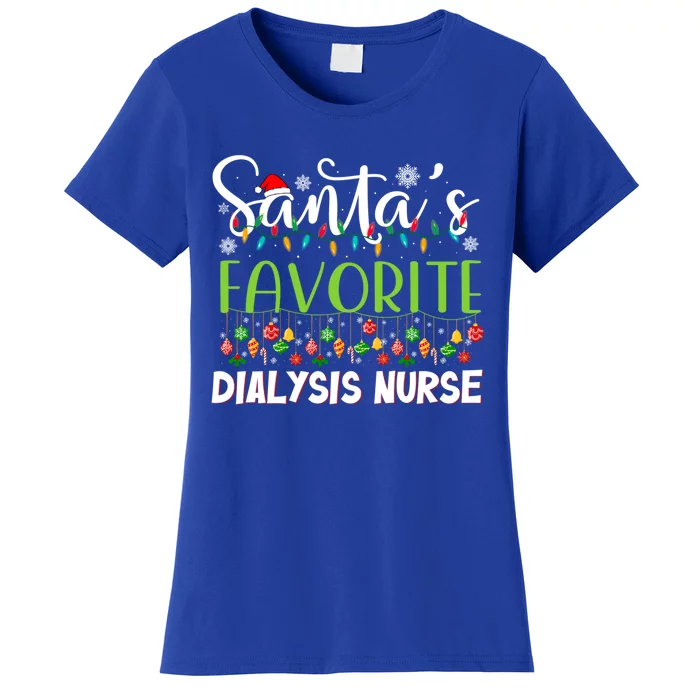 Santa Claus Merry Christmas SantaS Favorite Dialysis Nurse Gift Women's T-Shirt