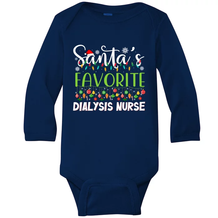 Santa Claus Merry Christmas SantaS Favorite Dialysis Nurse Gift Baby Long Sleeve Bodysuit