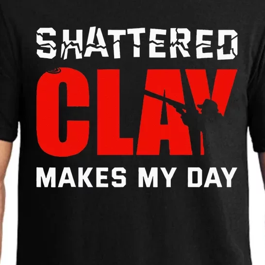 Shattered Clay Makes My Day Trap Skeet Shooting Clay Pigeon Pajama Set