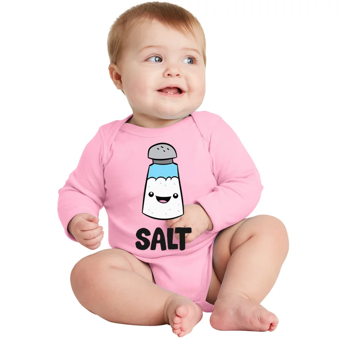 Salt Costume Matching Pepper And Salt Couple Baby Long Sleeve Bodysuit