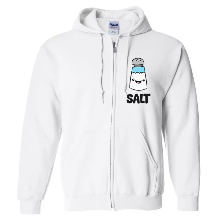 Salt Costume Matching Pepper And Salt Couple Full Zip Hoodie