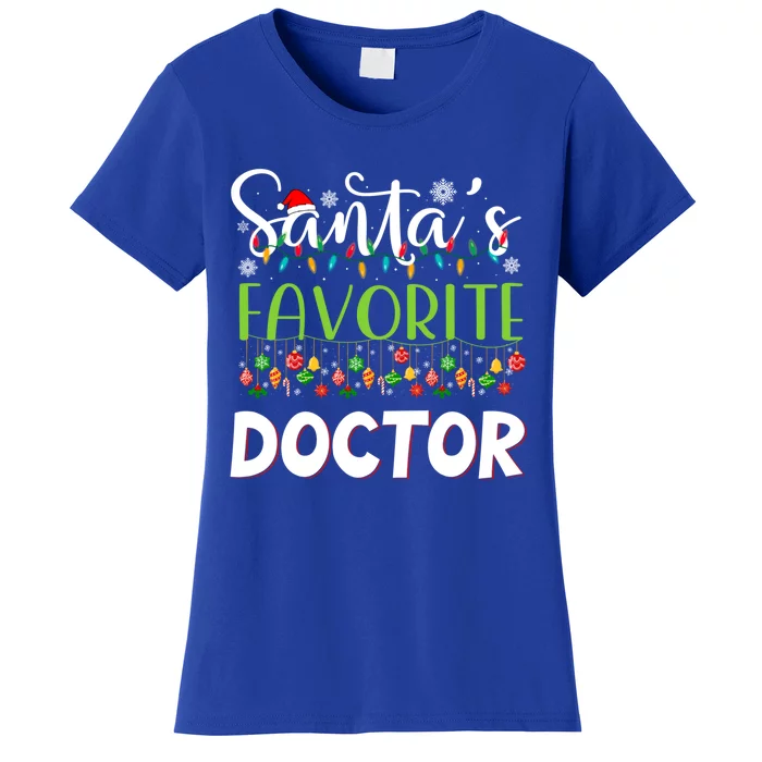 Santa Claus Merry Christmas SantaS Favorite Doctor Great Gift Women's T-Shirt